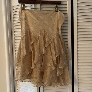 Lauren by Ralph Lauren cream reptile print skirt